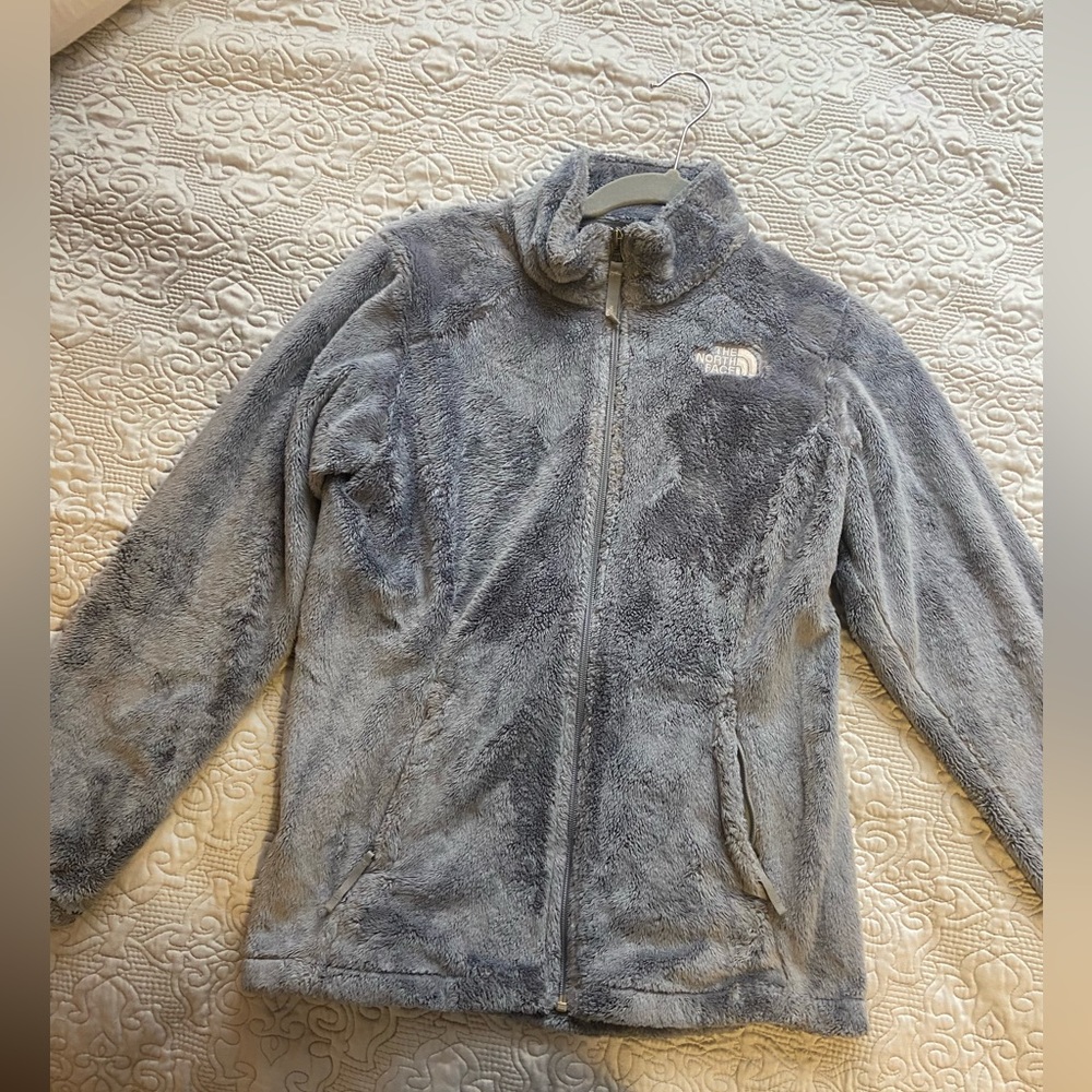 North Face girls Long Sleeve Osolita Full-Zip Jacket
Fleece Grey